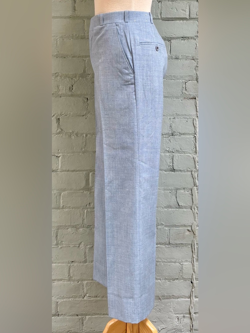 Vintage Light Blue Wide-Leg Trousers - Picture 5 of 10